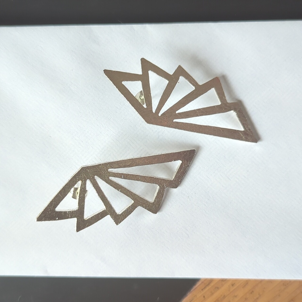 Sterling Taxco art earrings
